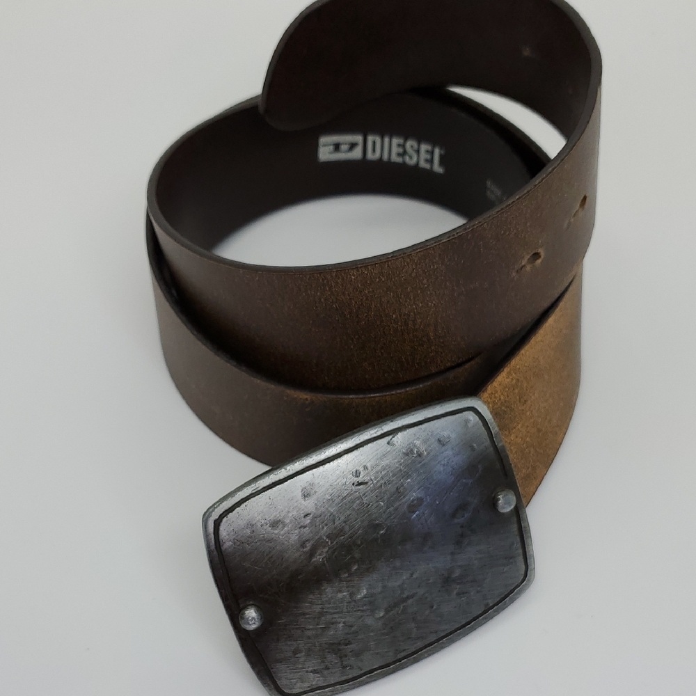 Diesel Men's Brown Leather Belt